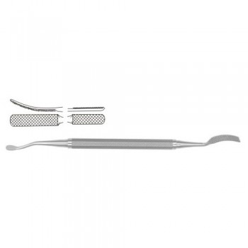 Miller-Colburn Bone File Fig. 2 - Cross Cut Stainless Steel, 18 cm - 7" 